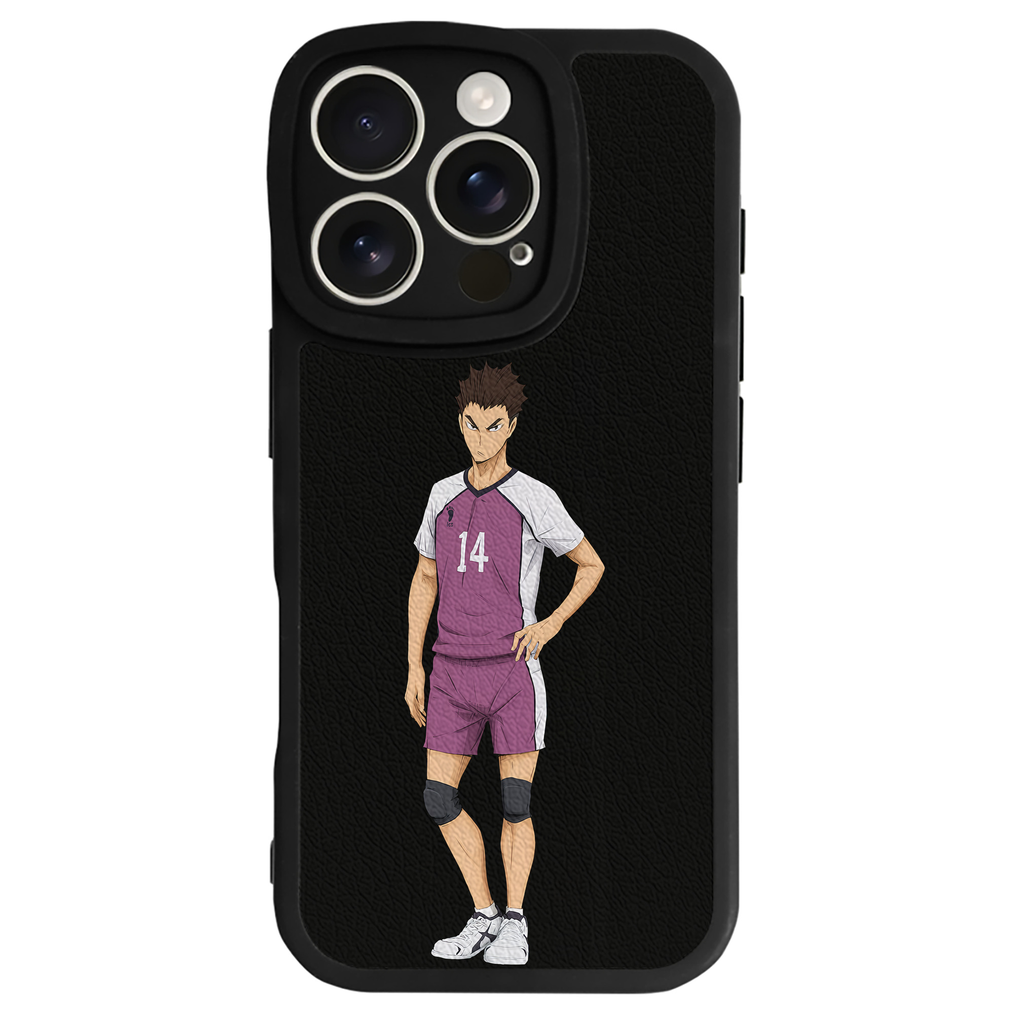 （画像用） ハイキュー!! Haikyu!! 【iPhone 16シリーズ対応】シリコンスマホケース（レザー調） 材質：シリコン